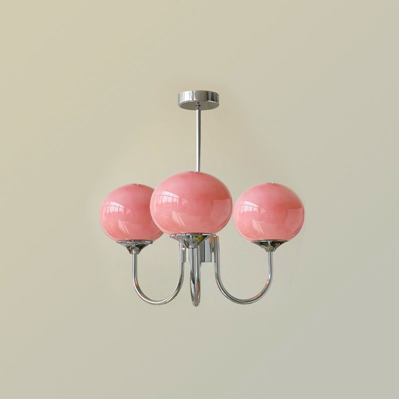 Zuckerstrahlen | Moderner Kronleuchter im Marshmallow-Design – Elegantes Glas, sanftes Licht & stilvolle Akzente für Wohn- und Esszimmer