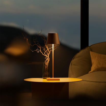 LumiTouch | Dimmbare Tischlampe – Kabellose Touch-LED mit USB-C Aufladung, 24h Akkulaufzeit