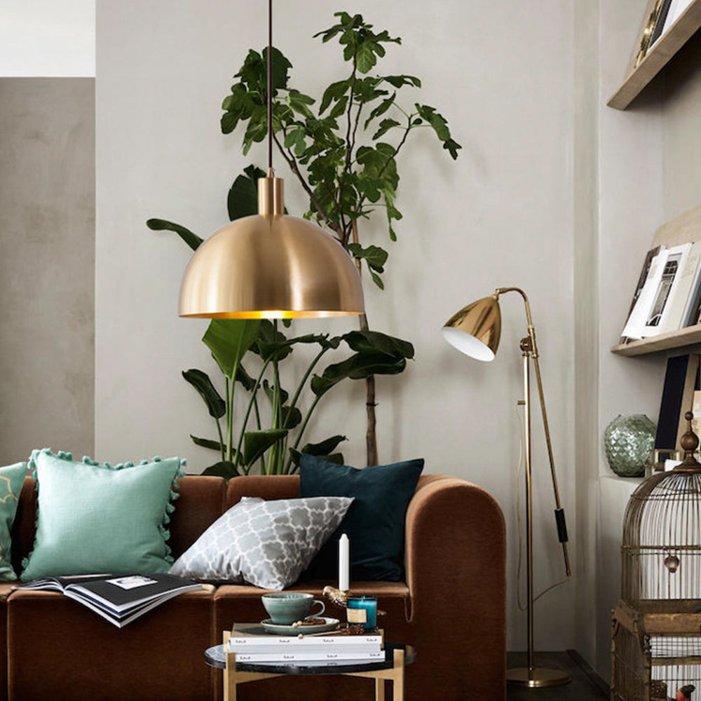 Mid-Century Moderne Messing Kuppel Hängeleuchte Ceiling lights