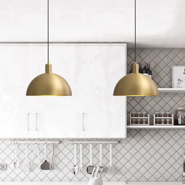 Mid-Century Moderne Messing Kuppel Hängeleuchte Ceiling lights