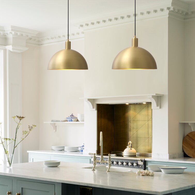 Mid-Century Moderne Messing Kuppel Hängeleuchte Ceiling lights