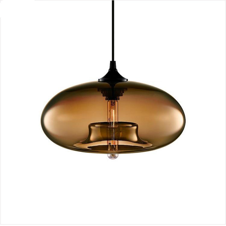 Moderne LED-Pendelleuchte aus Glas – Farbvielfalt für Ess- und Wohnzimmer