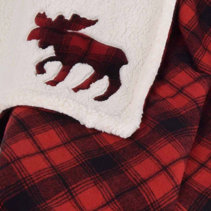 Moosara | Kuscheldecke – Reversibel mit Plaid-Design und Sherpa für Gemütlichkeit 2