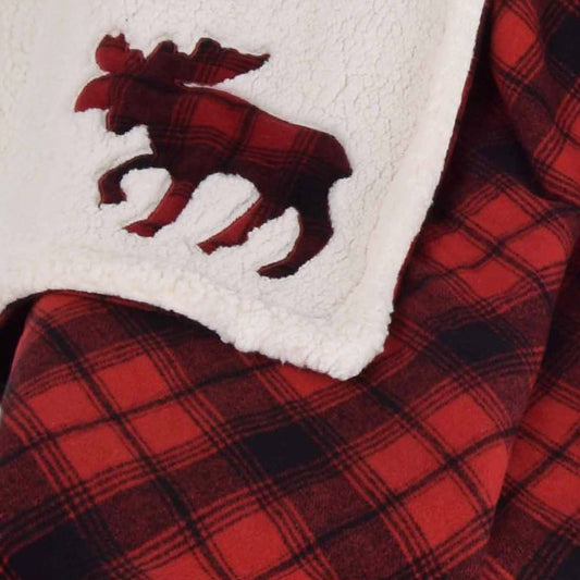 Moosara | Kuscheldecke – Reversibel mit Plaid-Design und Sherpa für Gemütlichkeit 2