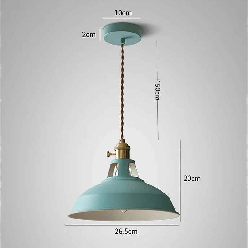 Luminat | LED-Pendelleuchte – Nordische Industrielle Lampe im Retro-Design, Bunte Farboptionen, Modernes Statement für Wohnzimmer, Esszimmer & Kinderzimmer