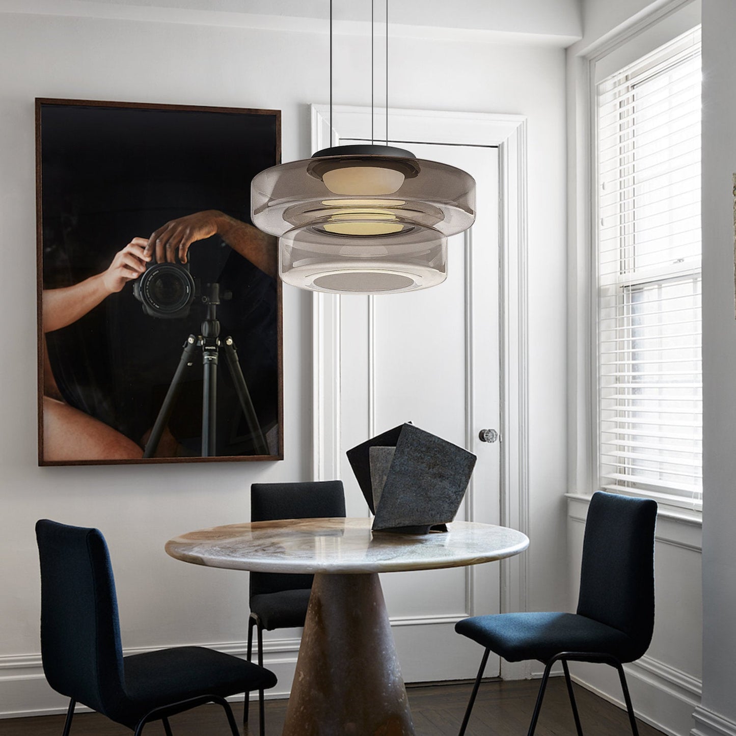AuraGlanz | Moderne LED Glas Pendelleuchte