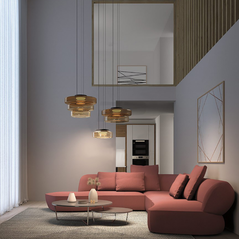 AuraGlanz | Moderne LED Glas Pendelleuchte