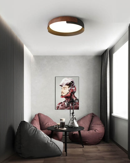 NaturalFlow | Nordische LED-Deckenleuchte mit Holzeffekt