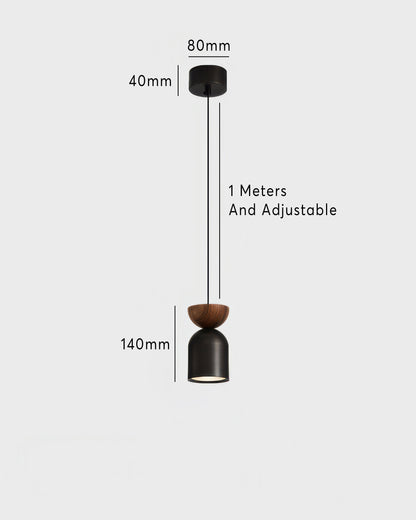 AstroLuxe | Walnut UFO Pendelleuchte