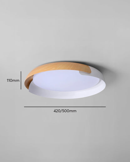 NaturalFlow | Nordische LED-Deckenleuchte mit Holzeffekt