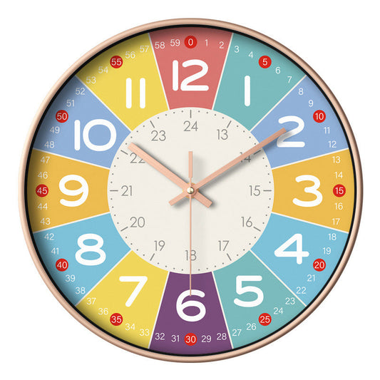 KinderTraum Geräuschlose Wanduhr für Kinderzimmer