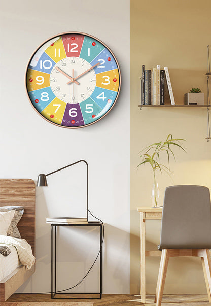 KinderTraum Geräuschlose Wanduhr für Kinderzimmer