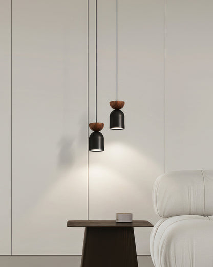 AstroLuxe | Walnut UFO Pendelleuchte