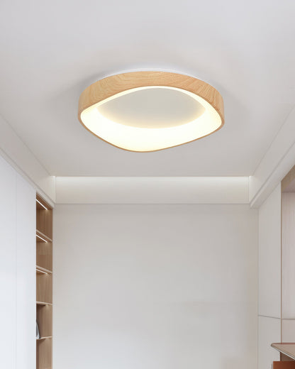 NordLuma | Skandinavische Eleganz Holzmaserung Deckenleuchte