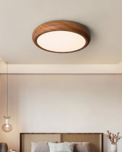 HolzLux | Elegante Walnuss Design Moderne Deckenleuchte