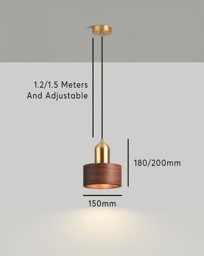 ZenLoom | Stilvolle japanisch inspirierte Zylind pendant Lampe