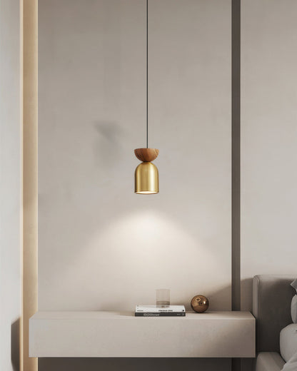 AstroLuxe | Walnut UFO Pendelleuchte