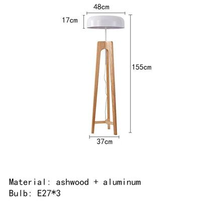 Orino – Klassische Stehlampe im Holz-Bambus-Design mit edlem Walnuss-Finish