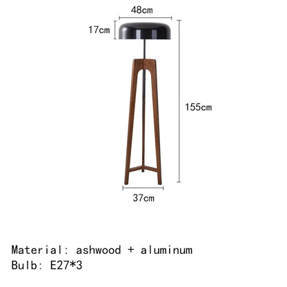 Orino – Klassische Stehlampe im Holz-Bambus-Design mit edlem Walnuss-Finish