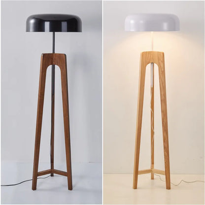 Orino – Klassische Stehlampe im Holz-Bambus-Design mit edlem Walnuss-Finish