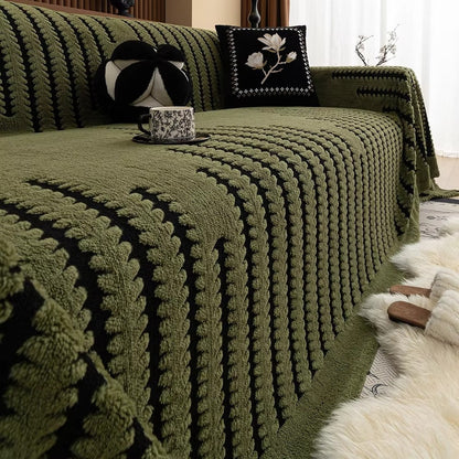 Plüschor | Sofaüberwurf – Rutschfest und Pflegeleicht für Ecksofa und Couch 2