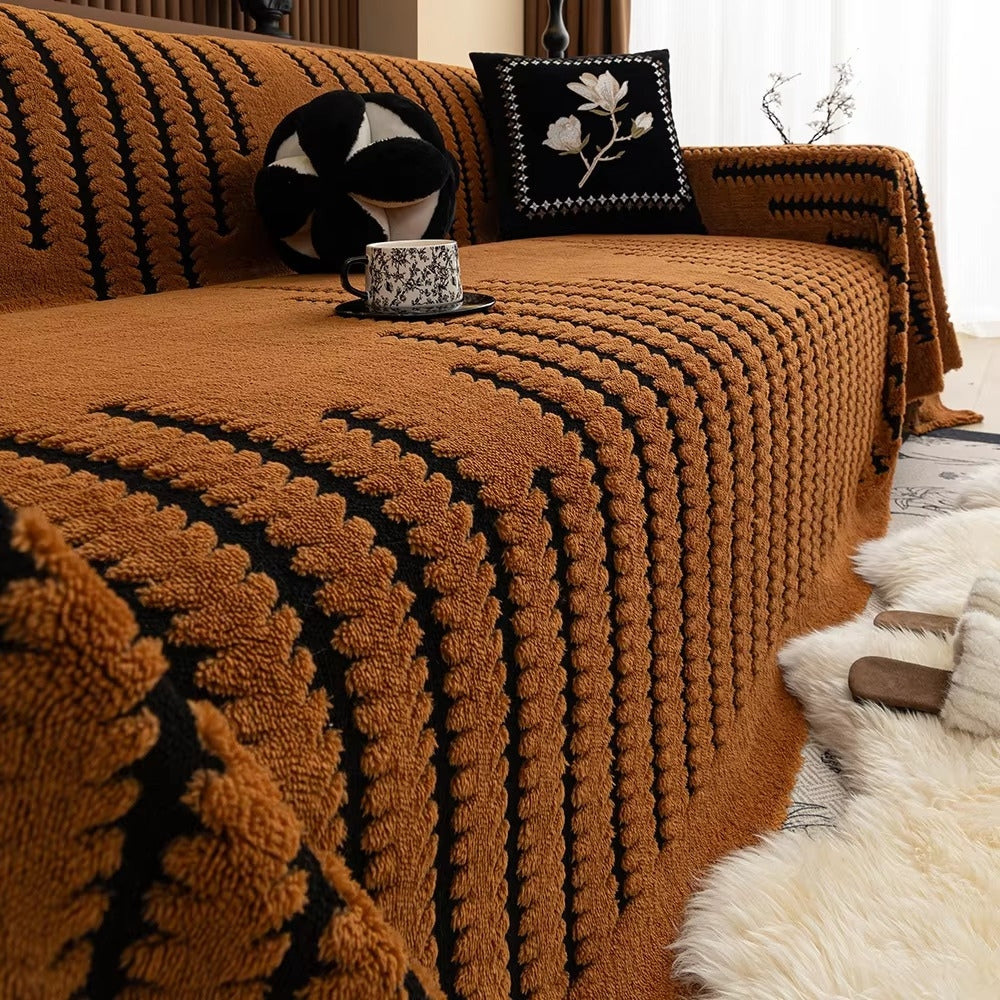 Plüschor | Sofaüberwurf – Rutschfest und Pflegeleicht für Ecksofa und Couch 3