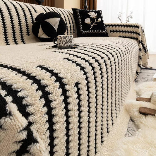 Plüschor | Sofaüberwurf – Rutschfest und Pflegeleicht für Ecksofa und Couch 5