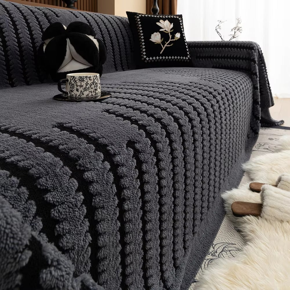 Plüschor | Sofaüberwurf – Rutschfest und Pflegeleicht für Ecksofa und Couch 6