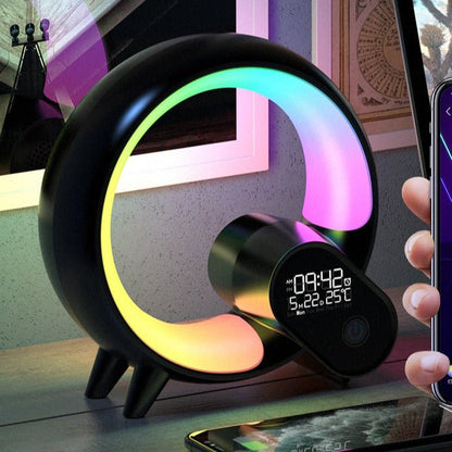 LumiSmart | Intelligente LED-Nachtlampe – Smarte Lampe mit Sonnenaufgangswecker, Bluetooth-Lautsprecher, Weißem Rauschen & RGB-Licht für Schlafzimmer