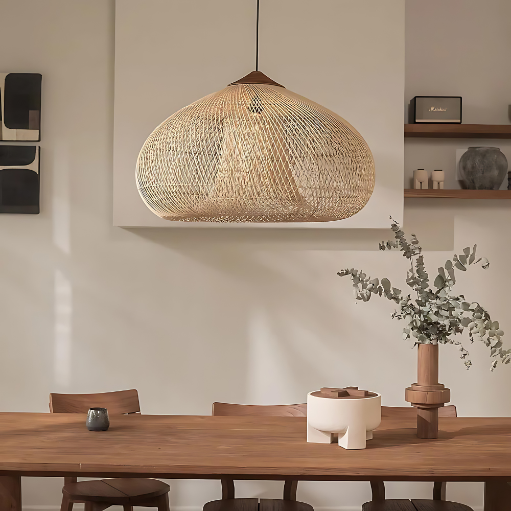 Rattara | Rattan Anhängerlicht – Handgefertigt für Boho-Chic Atmosphäre