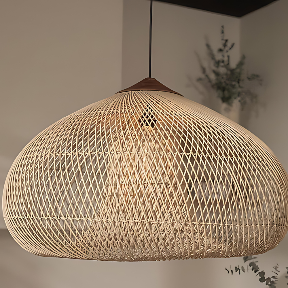Rattara | Rattan Anhängerlicht – Handgefertigt für Boho-Chic Atmosphäre3
