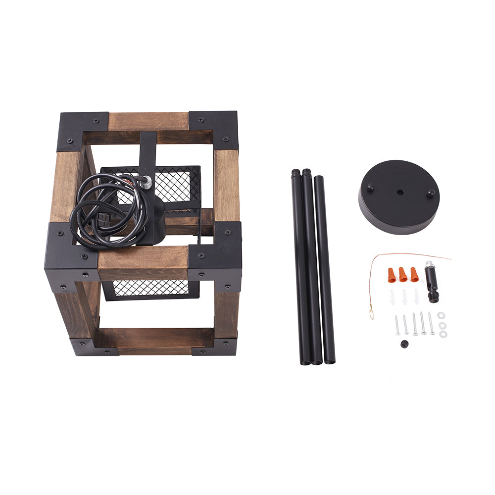 Rustika | Industrielle Holz-Pendelleuchte Ceiling lights