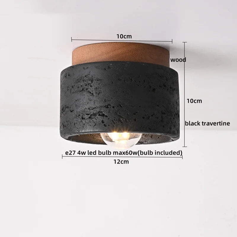 Variant image for Moderne LED Deckenleuchte aus Acryl und Travertin für Schlafzimmer und Wohnzimmer – 4W Deckenlampe-14
