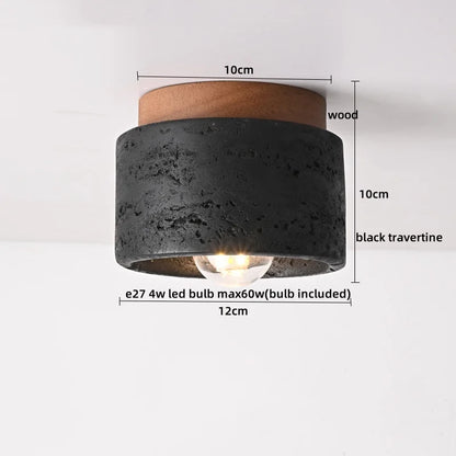 Variant image for Moderne LED Deckenleuchte aus Acryl und Travertin für Schlafzimmer und Wohnzimmer – 4W Deckenlampe-14