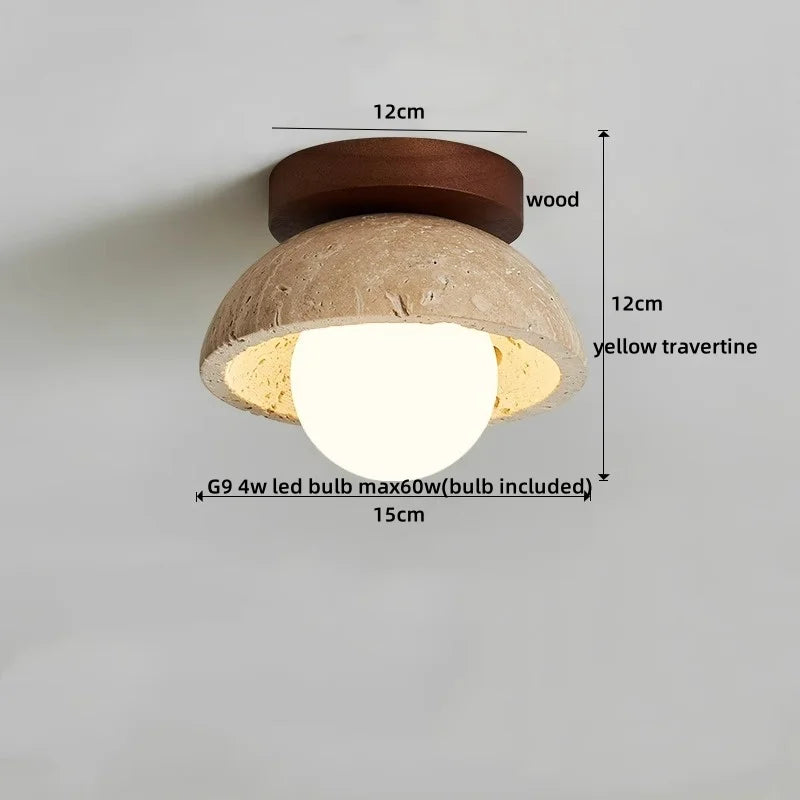 Variant image for Moderne LED Deckenleuchte aus Acryl und Travertin für Schlafzimmer und Wohnzimmer – 4W Deckenlampe-25