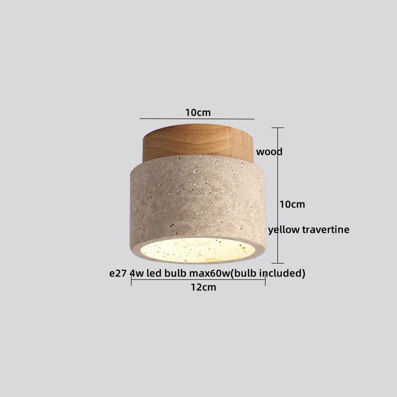 Variant image for Moderne LED Deckenleuchte aus Acryl und Travertin für Schlafzimmer und Wohnzimmer – 4W Deckenlampe-21