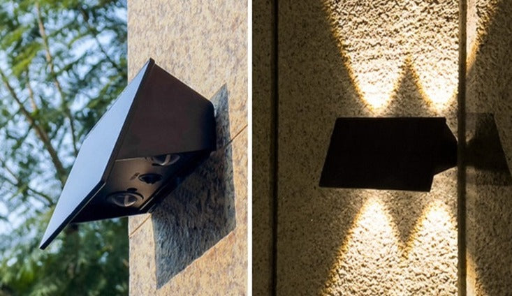 SensoLuma | Intelligente Solarwandleuchte mit Dämmerungssensor und warmem Licht