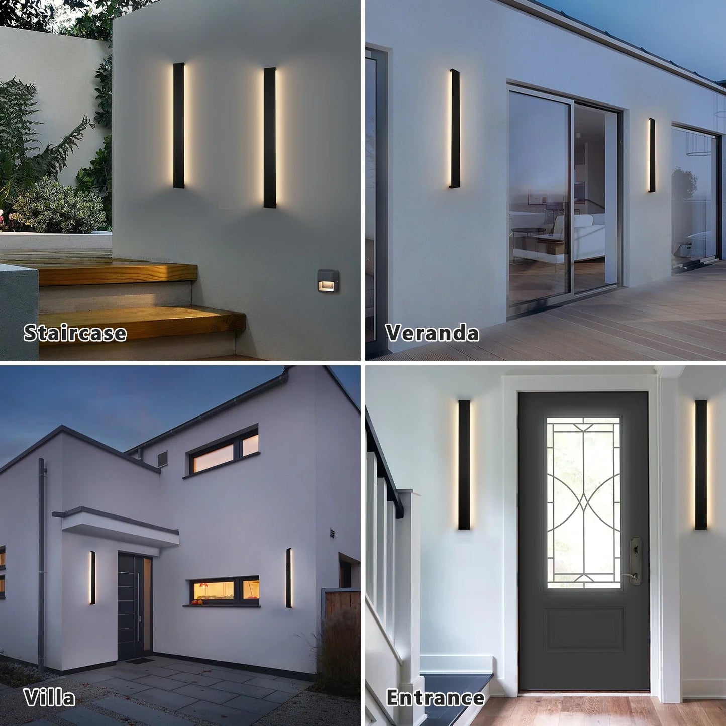 LumiVerde 90 | Moderne LED-Außenwandleuchte 90 cm - IP65 Wasserdicht