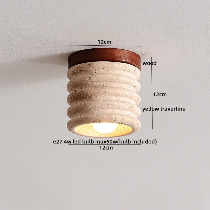 Variant image for Moderne LED Deckenleuchte aus Acryl und Travertin für Schlafzimmer und Wohnzimmer – 4W Deckenlampe-10