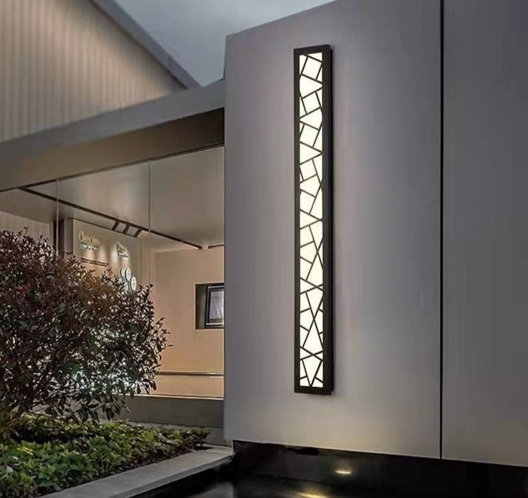 Schwarze LED Wandlampe aus Aluminium – Moderne Wandleuchte für Außenbereiche-1