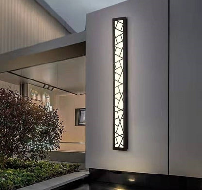 Schwarze LED Wandlampe aus Aluminium – Moderne Wandleuchte für Außenbereiche-1