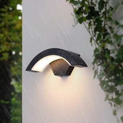 Moderne LED Wandleuchte Schwarz mit Bewegungssensor für Garten – Aluminium, Wetterfest-3