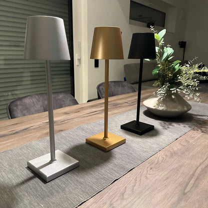 LumiFlex | Kabellose Tischlampe – Wiederaufladbare LED-Lampe mit Modernem Minimalistischem Design, Warmes Licht für Wohnzimmer, Schlafzimmer & Büro