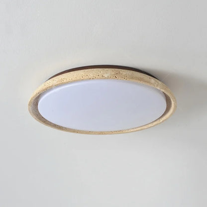 Solvessa | Moderne LED Deckenleuchte aus Acryl und Travertin für Schlafzimmer und Wohnbereich (4W)