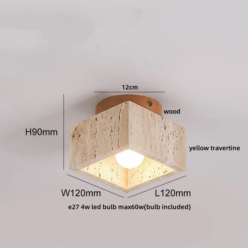 Variant image for Moderne LED Deckenleuchte aus Acryl und Travertin für Schlafzimmer und Wohnzimmer – 4W Deckenlampe-24