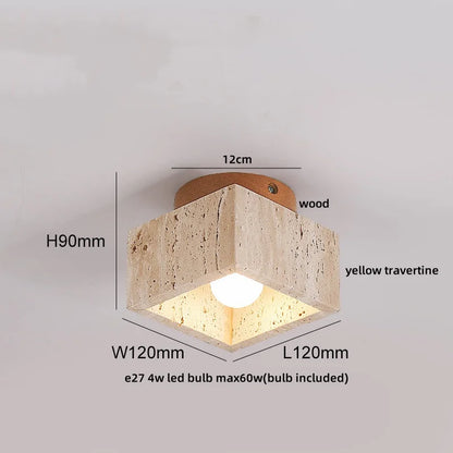 Variant image for Moderne LED Deckenleuchte aus Acryl und Travertin für Schlafzimmer und Wohnzimmer – 4W Deckenlampe-24
