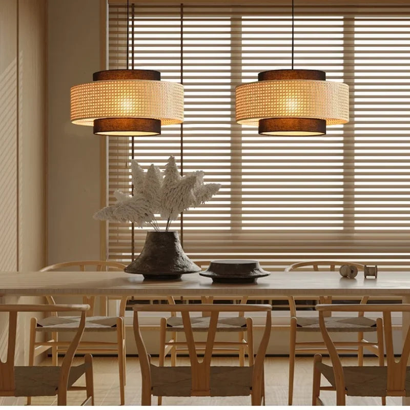 Sandro | Pendelleuchte – Wabi Sabi Design aus Rattan 0