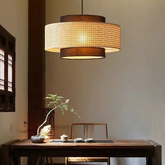 Sandro | Pendelleuchte – Wabi Sabi Design aus Rattan 4
