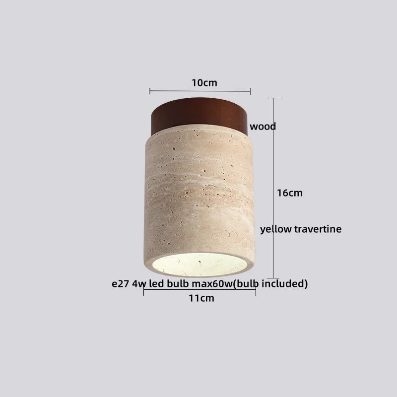 Variant image for Moderne LED Deckenleuchte aus Acryl und Travertin für Schlafzimmer und Wohnzimmer – 4W Deckenlampe-9