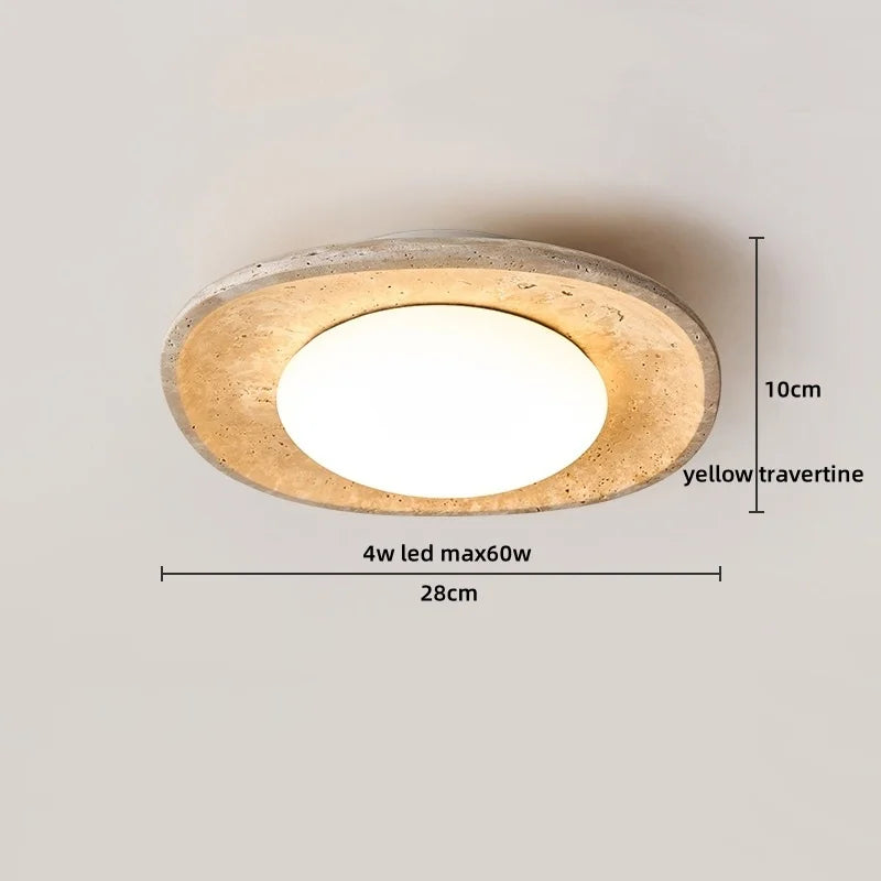 Variant image for Moderne LED Deckenleuchte aus Acryl und Travertin für Schlafzimmer und Wohnzimmer – 4W Deckenlampe-6